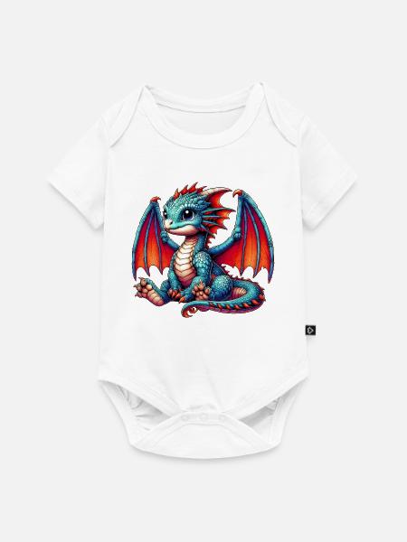Drache - Baby Premium Kurzarmbody - Weiß