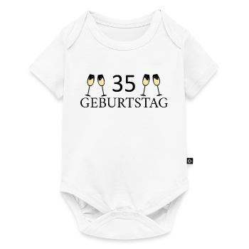 35e anniversaire 35 ans - Body à manches courtes Premium Bébé - blanc - Devant