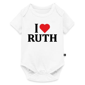 t-shirt j’aime Ruth t-shirt idée cadeau - Body à manches courtes Premium Bébé - blanc - Devant
