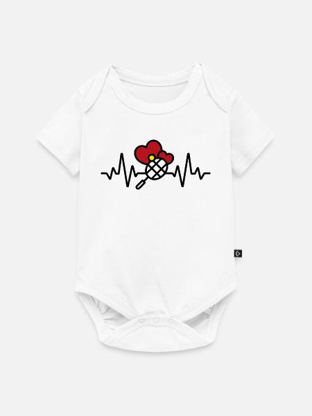 I love Tennis - Baby Premium Kurzarmbody - Weiß