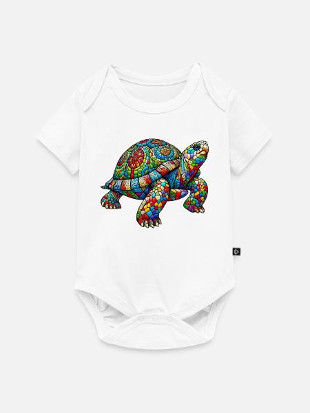 Schildkröte - Baby Premium Kurzarmbody - Weiß
