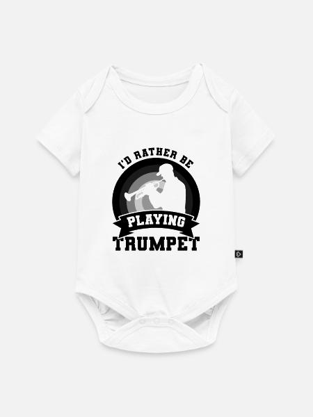 Trompetenspieler Witz - Baby Premium Kurzarmbody - Weiß