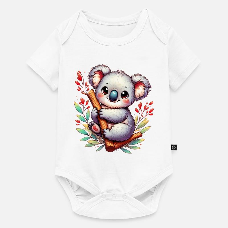Koala - Body à manches courtes Premium Bébé - blanc