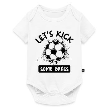 lustige Sprüche Fußball Ball Explosion Kick Symbol - Baby Premium Kurzarmbody - Weiß - Vorne