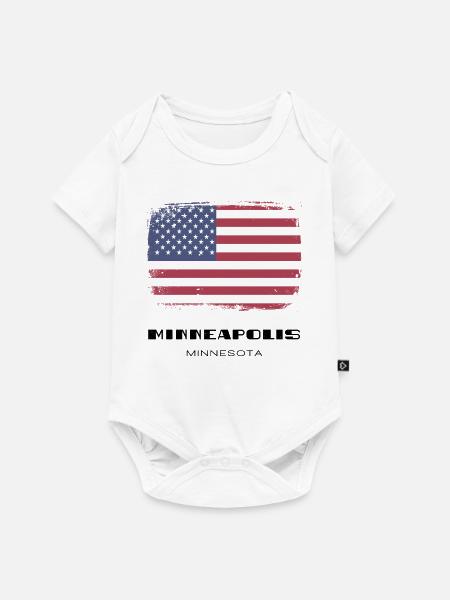 Minneapolis, Minnesota, USA - Baby Premium Kurzarmbody - Weiß