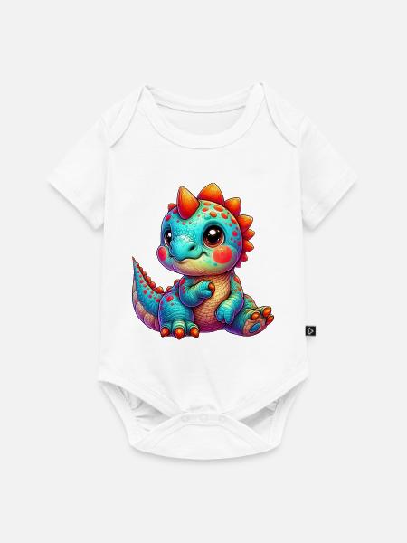 Dinosaurier - Baby Premium Kurzarmbody - Weiß