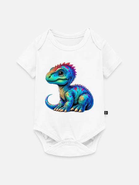 Dinosaurier - Baby Premium Kurzarmbody - Weiß