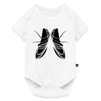 Croquis de chaussures de ballet - Body à manches courtes Premium Bébé - blanc - Devant