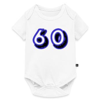 60. 60 ANS. 60e ANNIVERSAIRE. ANNIVERSAIRE 60 ANS. - Body à manches courtes Premium Bébé - blanc - Devant