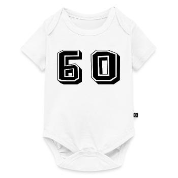 60. 60 JAHRE. 60-JÄHRIGES JUBILÄUM. 60. GEBURTSTAG. - Baby Premium Kurzarmbody - Weiß - Vorne