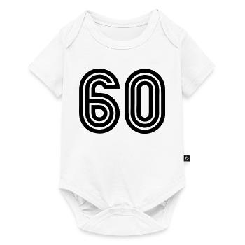 60. 60 JAHRE. 60-JÄHRIGES JUBILÄUM. 60. GEBURTSTAG. - Baby Premium Kurzarmbody - Weiß - Vorne