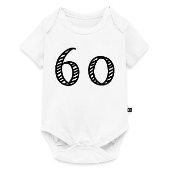 60. 60 JAHRE. 60-JÄHRIGES JUBILÄUM. 60. GEBURTSTAG. - Baby Premium Kurzarmbody - Weiß - Vorne