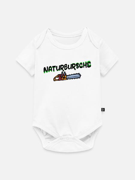 Festmeter Holz Säge Statement Holzfäller Forst - Baby Premium Kurzarmbody - Weiß