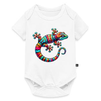 Gecko - Baby Premium Kurzarmbody - Weiß - Vorne