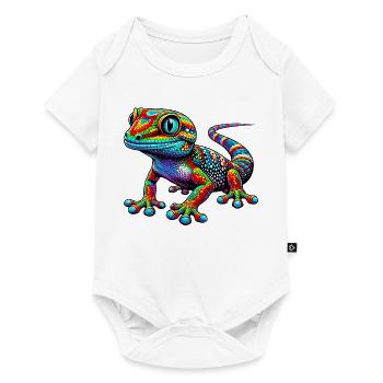 Gecko - Baby Premium Kurzarmbody - Weiß - Vorne
