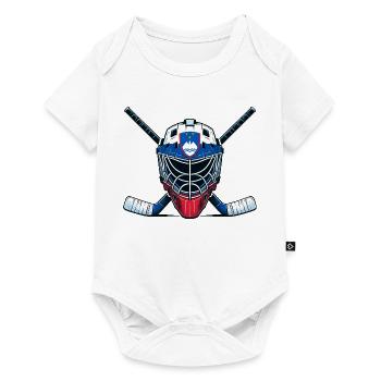 Ice Hockey Slovenia Flags Helmet Sports - Baby Premium short-sleeve bodysuit - white - Front