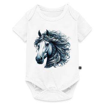Pferd - Baby Premium Kurzarmbody - Weiß - Vorne