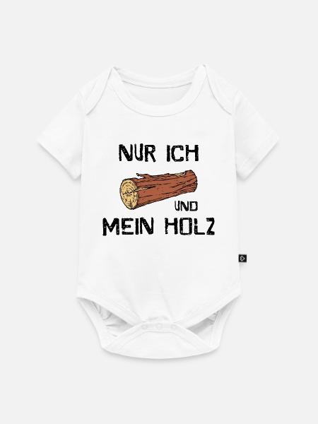Holz Holzfäller Statement Holzarbeit Förster - Baby Premium Kurzarmbody - Weiß