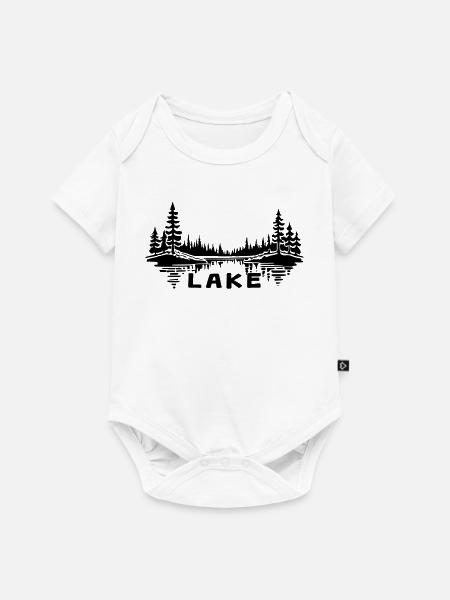 See-Reflexion [Schwarz] - Baby Premium Kurzarmbody - Weiß