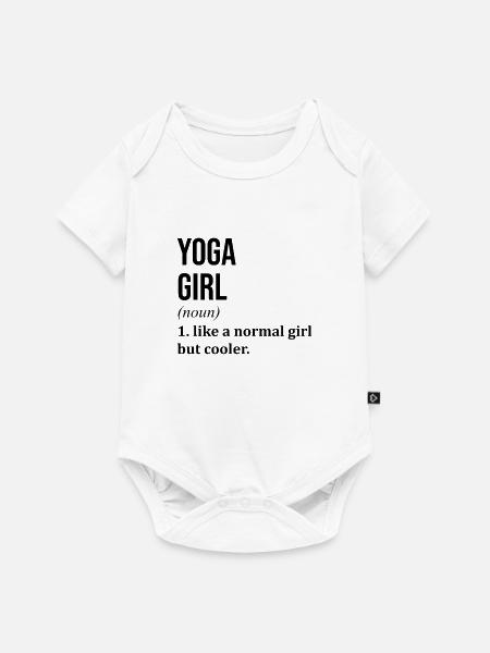 Yoga Yoga Yoga - Baby Premium Kurzarmbody - Weiß
