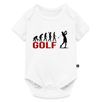 Evolution Golfsport - Baby Premium Kurzarmbody - Weiß - Vorne