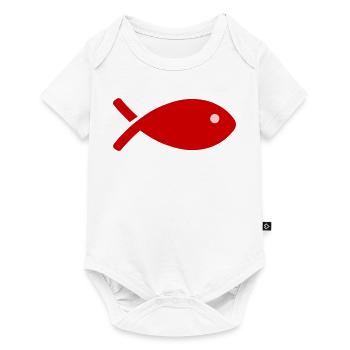 FISCH - Baby Premium Kurzarmbody - Weiß - Vorne