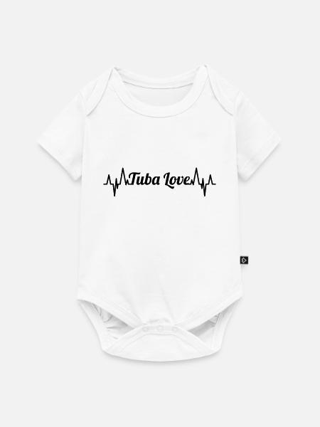 Tuba Liebe Pulsschlag - Baby Premium Kurzarmbody - Weiß