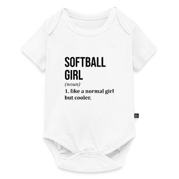 softball - Body à manches courtes Premium Bébé - blanc - Devant