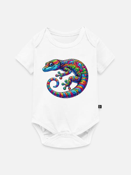 Gecko - Baby Premium Kurzarmbody - Weiß