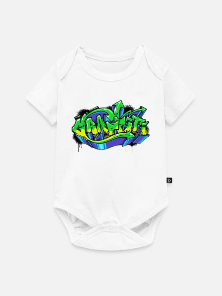 Graffiti Kunst Strassenkunst Zeichnen Illustration - Baby Premium Kurzarmbody - Weiß