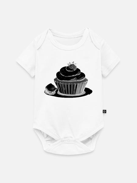 Cupcake Strawberry - Baby Premium Kurzarmbody - Weiß