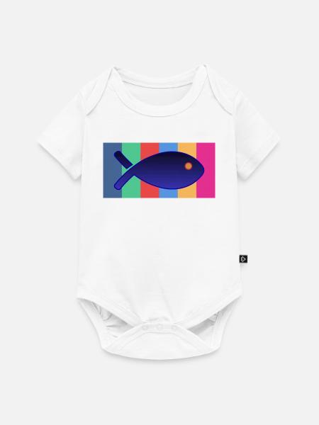 Fisch - Baby Premium Kurzarmbody - Weiß