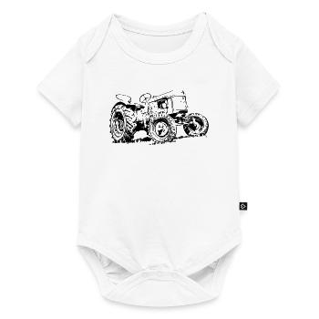 Traktor D25 - Baby Premium Kurzarmbody - Weiß - Vorne