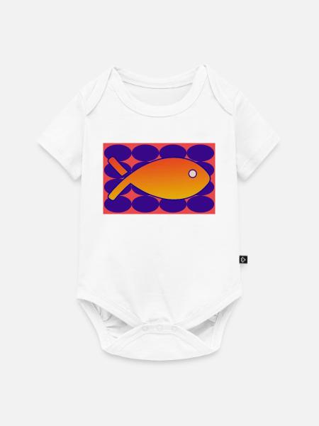 FISCH - Baby Premium Kurzarmbody - Weiß