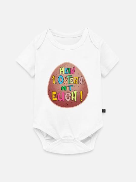 1. Ostern Ostereier - Baby Premium Kurzarmbody - Weiß