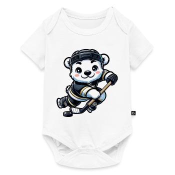 Polar Bear Hockey Club Joueur de hockey Polar Bear - Body à manches courtes Premium Bébé - blanc - Devant