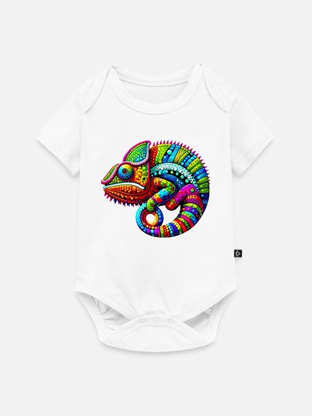 Chamäleon - Baby Premium Kurzarmbody - Weiß