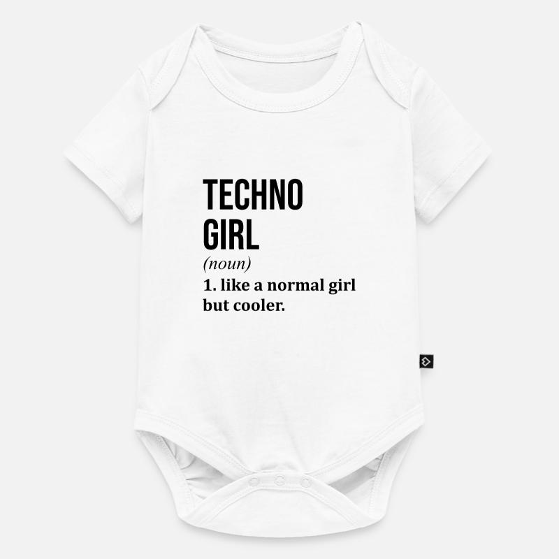 techno - Body à manches courtes Premium Bébé - blanc