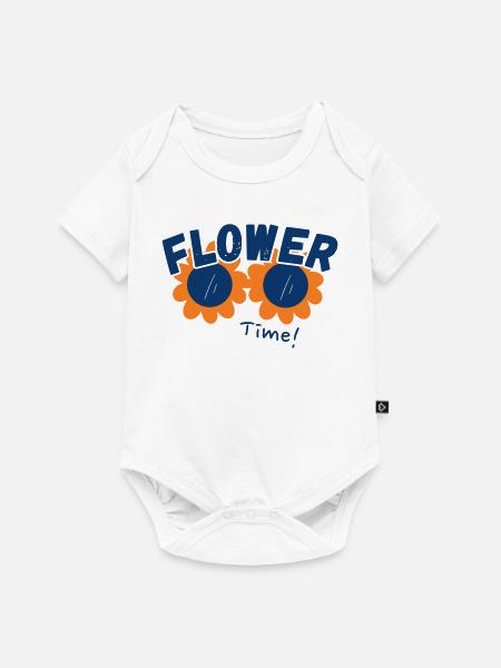 Lass die Blumen sprechen - Baby Premium Kurzarmbody - Weiß