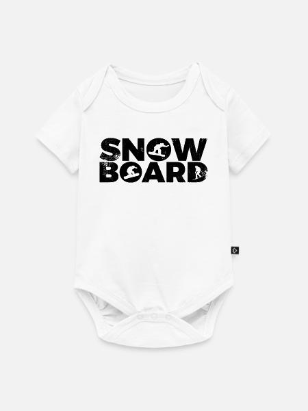 Snowboard - Baby Premium Kurzarmbody - Weiß