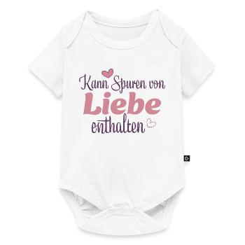 Kann Spuren von Liebe enthalten - Baby Premium Kurzarmbody - Weiß - Vorne