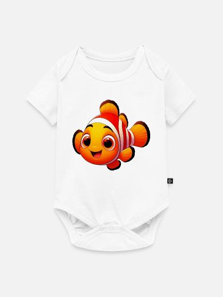 Clownfisch - Baby Premium Kurzarmbody - Weiß