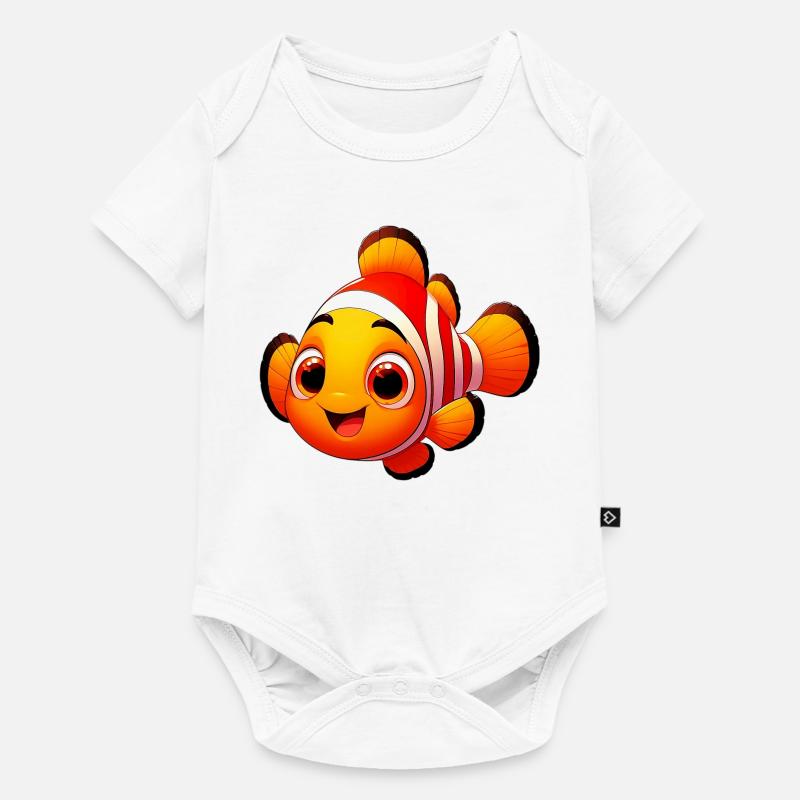Clownfisch - Baby Premium Kurzarmbody - Weiß