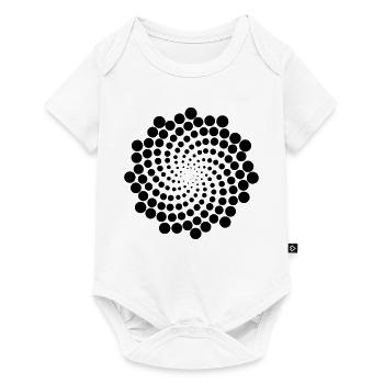Spirale de point de tourbillon - Body à manches courtes Premium Bébé - blanc - Devant