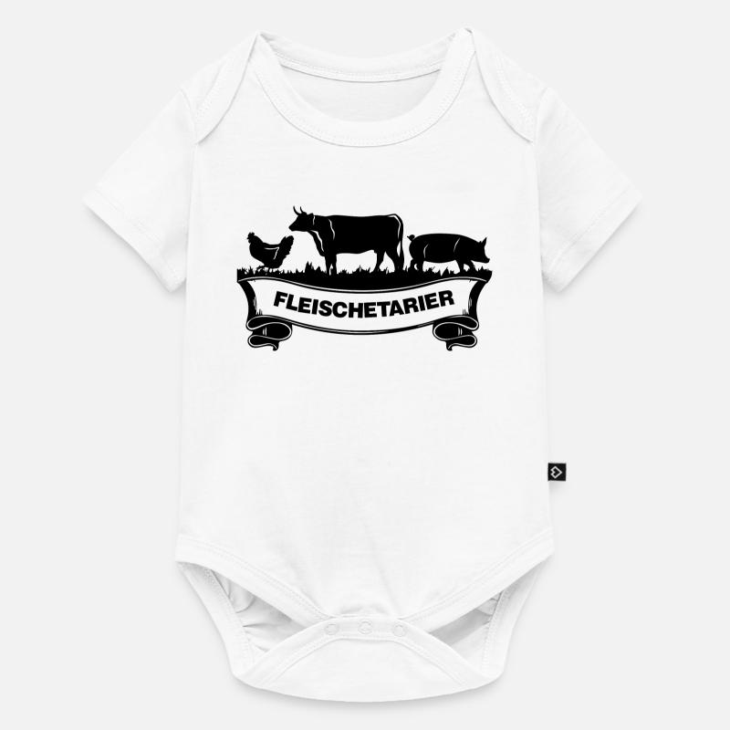Fleischetarier Fleischliebhaber Shirt - Baby Premium Kurzarmbody - Weiß