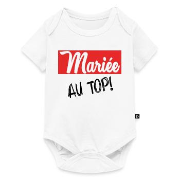 FUTURE MARIEE. EVJF. MARIEE. TEAM - Body à manches courtes Premium Bébé - blanc - Devant