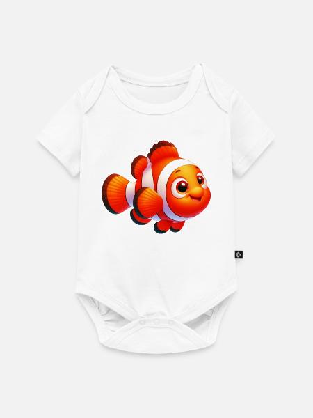 Clownfisch - Baby Premium Kurzarmbody - Weiß