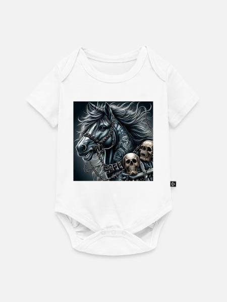 Schweres Pferd - Baby Premium Kurzarmbody - Weiß