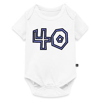 40. 40 YEARS. 40th ANNIVERSARY. 40TH ANNIVERSARY. - Baby Premium short-sleeve bodysuit - white - Front