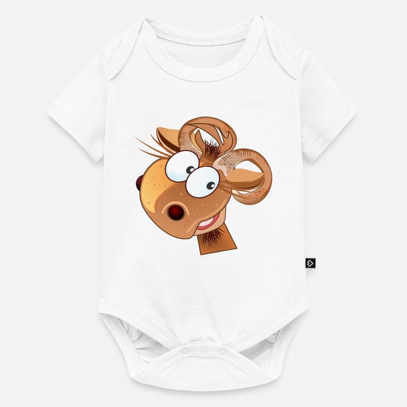 LUSTIGER WIDDER STERNZEICHEN GEBURTSTAG - Baby Premium Kurzarmbody - Weiß